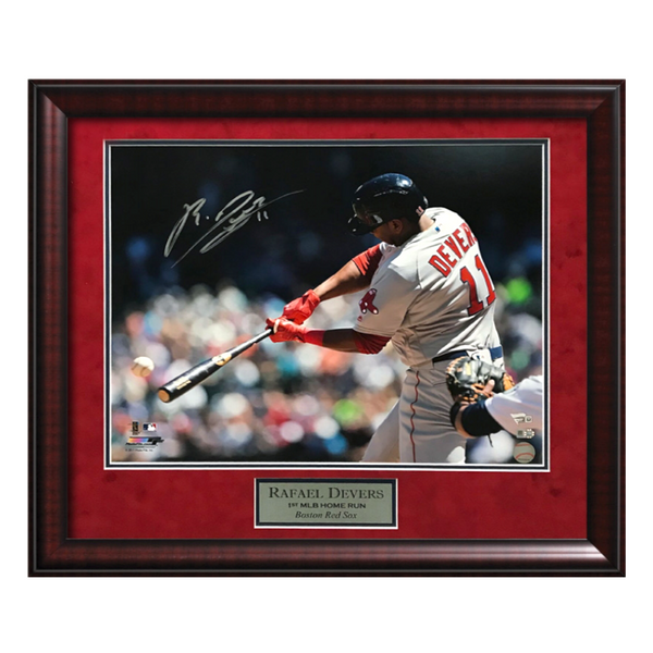 Rafael Devers Signed Autographed 16x20 Photo Custom Framed to 20x24 Fanatics