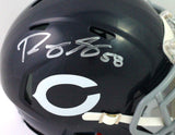 Roquan Smith Autographed Chicago Bears Speed TB Mini Helmet- Beckett W *Silver