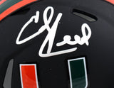 Ed Reed Autographed Miami Hurricanes Nights Speed Mini Helmet- Beckett W Holo