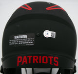 Mac Jones Auto Patriots Eclipse Full Size Helmet (Light Auto) Beckett WS86054