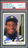 Ken Griffey Jr PSA 10 AUTO Rookie 1989 Upper Deck #1 RC On Card GEM MINT AUTO