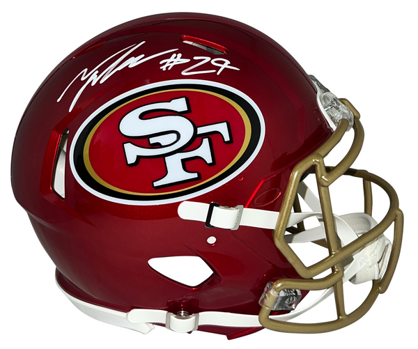 TALANOA HUFANGA SIGNED SAN FRANCISCO 49ERS FLASH AUTHENTIC SPEED HELMET BECKETT