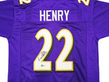 BALTIMORE RAVENS DERRICK HENRY AUTOGRAPHED PURPLE JERSEY BECKETT WITNESS 230168