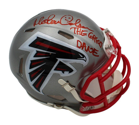 Morten Andersen Signed Atlanta Falcon Speed Flash NFL Mini Helmet With Insc