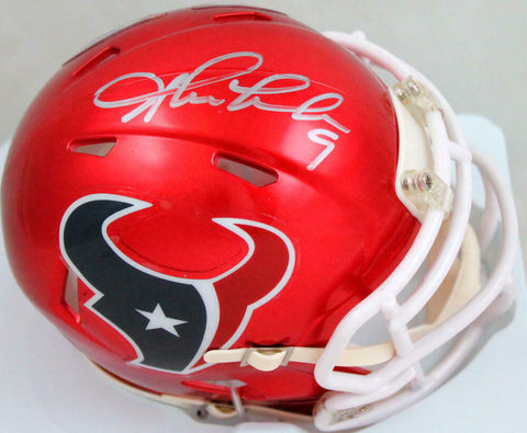 Shane Lechler Autographed Texans Flash Speed Mini Helmet-Beckett W Hologram