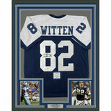 FRAMED Autographed/Signed JASON WITTEN 33x42 Dallas Thanksgiving Jersey BAS COA