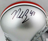 Nick Bosa Sgned Ohio State Buckeyes Silver Mini Helmet- Beckett Auth *Black