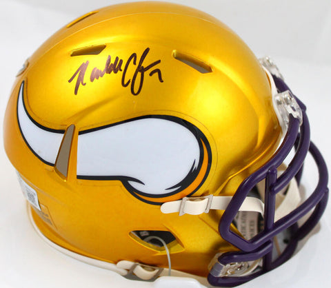 Randall Cunningham Signed Vikings Flash Speed Mini Helmet- Beckett W Hologram