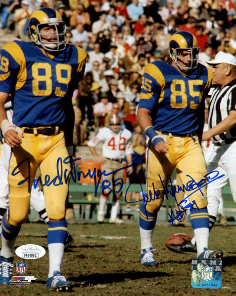 Jack Youngblood & Fred Dryer Signed Los Angeles Rams 8x10 Photo JSA 48523