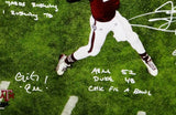 Johnny Manziel Signed Texas A&M 16x20 Aerial Pass PF Photo W/ Insc- Beckett Auth