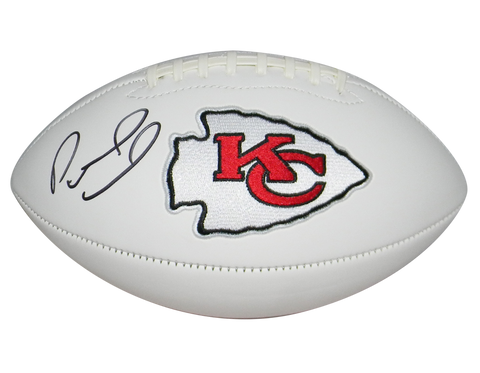 PATRICK MAHOMES AUTOGRAPHED KANSAS CITY CHIEFS WHITE LOGO FOOTBALL BECKETT