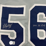 Autographed/Signed Randy Arozarena Tampa Bay Grey Jersey Beckett BAS COA