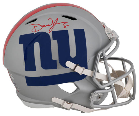 Daniel Jones Signed Giants AMP Riddell Full Size Replica Helmet - (FANATICS COA)
