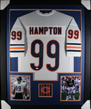 DAN HAMPTON (Bears white TOWER) Signed Autographed Framed Jersey JSA