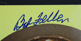 Bob Feller Signed Hall of Fame Plaque Card 14x18 Matted Display (JSA) Indians