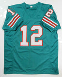 Bob Griese Autographed Teal Pro Style Jersey - JSA Witness Auth *2 Top