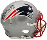 MAC JONES AUTOGRAPHED PATRIOTS SILVER FULL SIZE AUTHENTIC HELMET BECKETT 200939