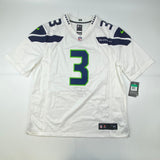 Autographed/Signed Russell Wilson Seahawks White Authentic Jersey Beckett COA