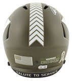 Commanders Chase Young Signed Salute To Service Full Size Speed Rep Helmet BAS