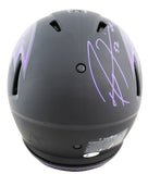 Ravens Ray Lewis HOF 18 Signed Eclipse F/S Speed Proline Helmet w Purple Sig BAS