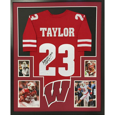 Jonathan Taylor Autographed Signed Framed Wisconsin Badgers Jersey JSA