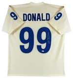 Aaron Donald Authentic Signed Bone White Pro Style Jersey JSA Witness