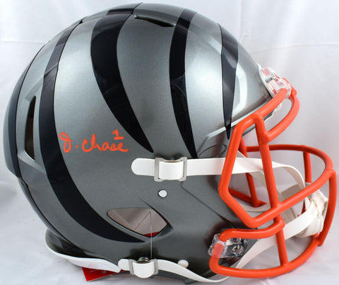 Ja'Marr Chase Signed Cincinnati Bengals Flash F/S Speed Authentic Helmet - PSA