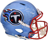 RYAN TANNEHILL AUTO TITANS FLASH BLUE FULL SIZE AUTHENTIC HELMET BECKETT 197141