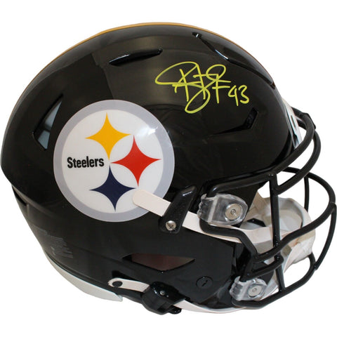 Troy Polamalu Autographed Pittsburgh Steelers SpeedFlex Helmet Beckett 46481