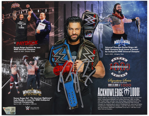 Roman Reigns Autographed "1000 Days as Champ" 11" x 14" Spotlight Photo Fanatics