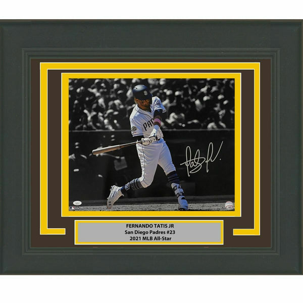 FRAMED Autographed/Signed FERNANDO TATIS JR San Diego Padres 16x20 Photo JSA COA