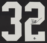 Marcus Allen Signed Oakland Raiders 35x43 Framed Jersey (Beckett) 6xPro Bowl R.B