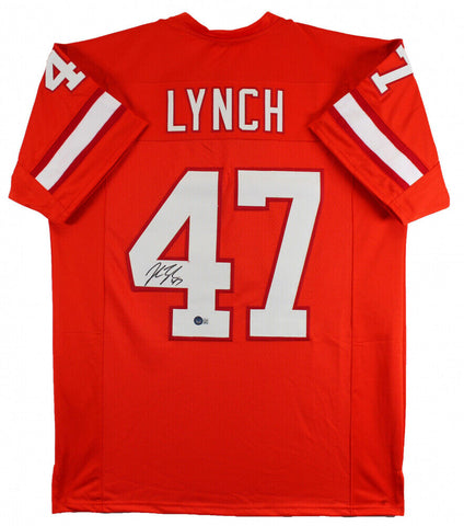 John Lynch Signed Tampa Bay Buccaneers Creamsicle Throwback Jersey (Beckett)Bucs