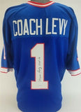 Marv Levy Signed Bills Jersey Inscribed "HOF '01" (PSA COA) 4xSuper Bowl Coach