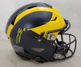 JJ McCARTHY SIGNED MICHIGAN WOLVERINES F/S SPEEDFLEX AUTHENTIC HELMET BECKETT QR