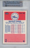 Maurice Cheeks Autographed 1986 Fleer #16 Trading Card Beckett 43926