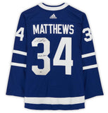 AUSTON MATTHEWS Autographed "2022 Hart" Authentic Blue Captain Jersey FANATICS