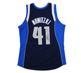 Dirk Nowitzki Signed Dallas Mavericks Mitchell & Ness Swingman Navy Jersey