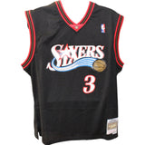 Allen Iverson Signed Philadelphia 76ers Mitchell&Ness Black Beckett 44403