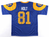 Torry Holt Signed Rams Jersey (Tennzone Hologram) Los Angeles W.R. (1999-2008)