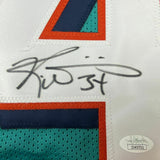 Autographed/Signed RICKY WILLIAMS Miami Teal Football Jersey JSA COA Auto