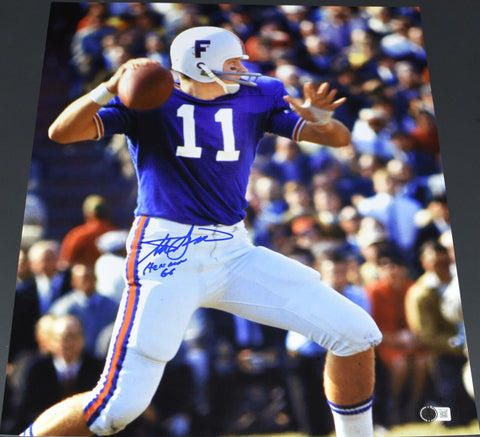 STEVE SPURRIER AUTOGRAPHED FLORIDA GATORS 16x20 PHOTO W/ 66 HEISMAN