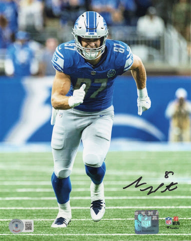 Sam LaPorta Autographed Detroit Lions 8x10 Photo Beckett Witnessed