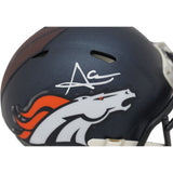 Audric Estime Autographed/Signed Denver Broncos Spd Mini Helmet Beckett 47667