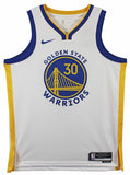 Warriors Stephen Curry Signed White Nike Association Edition Swingman Jersey BAS