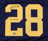 Fitzgerald Toussaint Signed Michigan Wolverines Jersey "F***-OSU" (Playball ink)