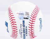 Johnny Bench Autographed Rawlings OML Baseball - Fanatics *Blue