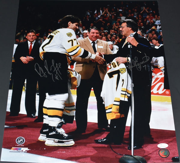 PHIL ESPOSITO & RAY BOURQUE AUTOGRAPHED BOSTON BRUINS 16x20 PHOTO JSA