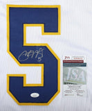 Pat White Signed West Virginia Mountaineers Jersey (JSA COA) Miami Dolphins Q.B.