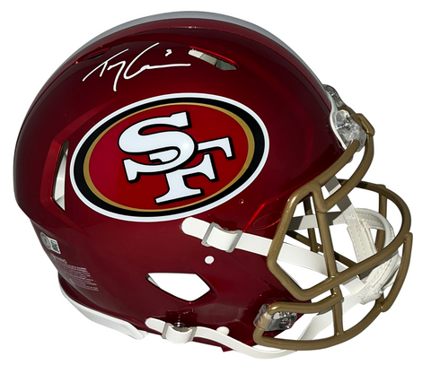 TREY LANCE SIGNED SAN FRANCISCO 49ERS FLASH AUTHENTIC SPEED HELMET BECKETT